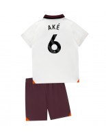 Manchester City Nathan Ake #6 Venkovní dres pro děti 2023-24 Krátký Rukáv (+ trenýrky)